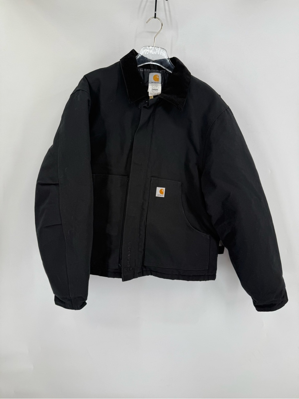 Carhartt J002 Arctic Quilt Lined Duck Canvas Work USA Jacket Black size large